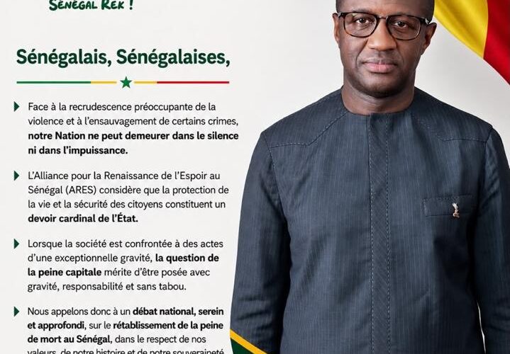 Peine de mort au Sénégal : l’ARES appelle à un débat national « serein et approfondi »