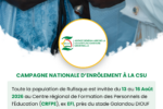 SEN-CSU : lancement du second volet de la campagne nationale d’enrôlement à Rufisque du 13 au 16 août