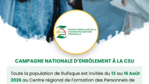 SEN-CSU : lancement du second volet de la campagne nationale d’enrôlement à Rufisque du 13 au 16 août