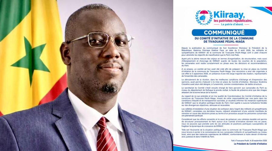 Kiiraay Tivaouane Peulh-Niaga : « Aucune Assemblée générale n’a été convoquée », précise le Comité d’initiative